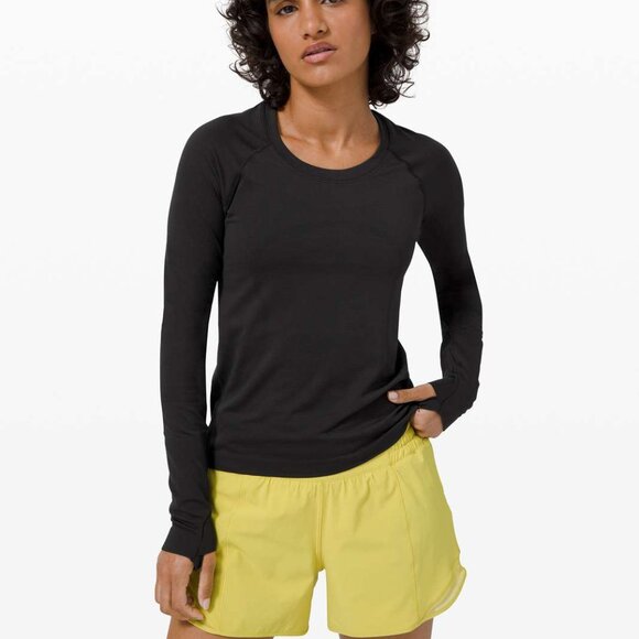 lululemon athletica Tops - NWT Lululemon Swiftly Tech Long Sleeeve 2.0 *Race, Sz 6, BLACK